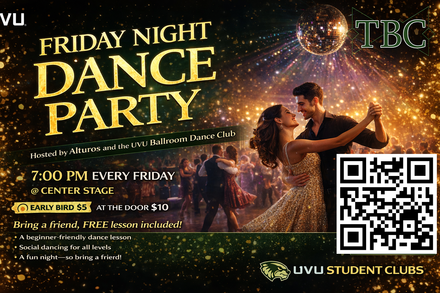 💃🕺 Friday Night Dance Party at UVU!